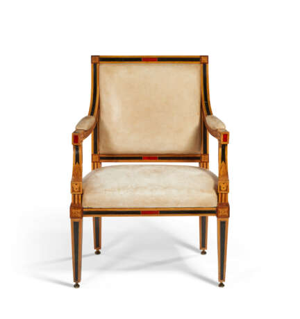 A PAIR OF DUTCH TULIPWOOD, AMARANTH, ASH, STAINED AND EBONIZED FRUITWOOD ARMCHAIRS - photo 4