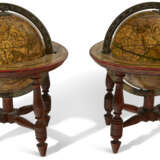 A PAIR OF GEORGE IV TERRESTRIAL AND CELESTIAL MINIATURE TABLE GLOBES - photo 1