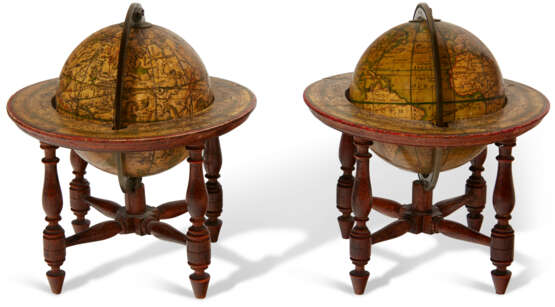 A PAIR OF GEORGE IV TERRESTRIAL AND CELESTIAL MINIATURE TABLE GLOBES - photo 3