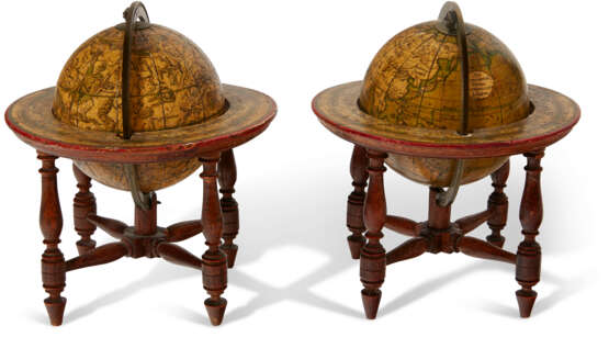 A PAIR OF GEORGE IV TERRESTRIAL AND CELESTIAL MINIATURE TABLE GLOBES - photo 4