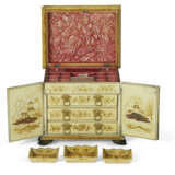 A WILLIAM IV YELLOW, CREAM-JAPANNED, AND GILT JEWEL CABINET - фото 4