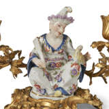 A LOUIS XV ORMOLU, MEISSEN PORCELAIN AND TOLE TWO-BRANCH CANDELABRUM - photo 3