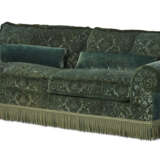 A VELVET-UPHOLSTERED TWO-SEAT SOFA - фото 1