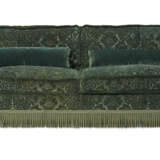 A VELVET-UPHOLSTERED TWO-SEAT SOFA - фото 3