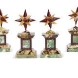 A SET OF FOUR SPECIMEN MARBLE ORNAMENTS - фото 1