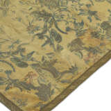 A FRENCH YELLOW SILK SATIN BROCADE COVERLET - photo 1