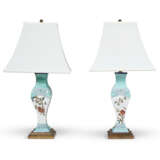 A PAIR OF FRENCH CERAMIC TURQUOISE-GROUND VASES, NOW MOUNTED AS LAMPS - фото 5