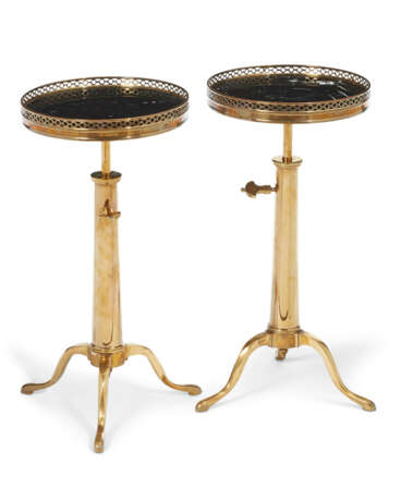 A PAIR OF FRENCH GILT-METAL OCCASIONAL TABLES - photo 1
