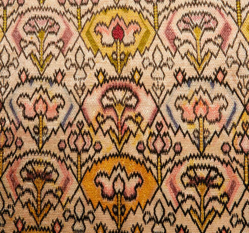 AN ITALIAN SILK EMBROIDERED FLAME-POINT PANEL - photo 1