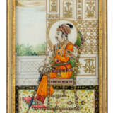 Kostbare Miniatur eines indischen Herrschers - photo 1