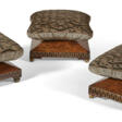 A SET OF THREE REGENCY BURR-ELM AND PARQUETRY FOOTSTOOLS - Аукционные цены