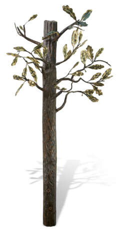 A PAIR OF PAINTED METAL TREES - photo 2