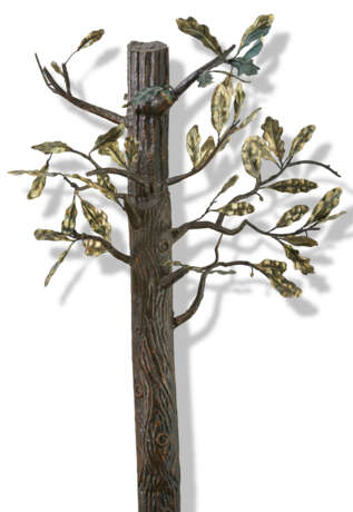 A PAIR OF PAINTED METAL TREES - photo 3