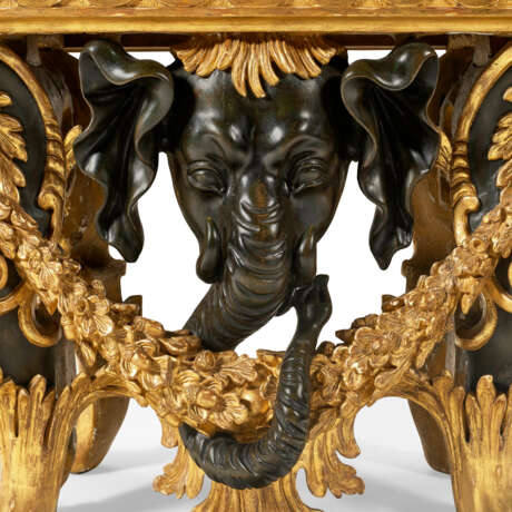 A PAIR OF GEORGE II EBONIZED AND PARCEL-GILT STOOLS - photo 6