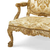 A PAIR OF GEORGE II WHITE-PAINTED AND PARCEL-GILT ARMCHAIRS - photo 2