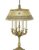 AN EMPIRE SILVER-GILT SIX-LIGHT BOUILLOTTE LAMP
