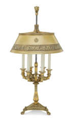 AN EMPIRE SILVER-GILT SIX-LIGHT BOUILLOTTE LAMP