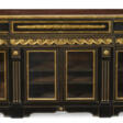 A LATE LOUIS XV ORMOLU-MOUNTED AND BRASS-INLAID EBONY MEUBLE D&#39;APPUI - Auktionsarchiv