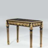A LATE LOUIS XV ORMOLU-MOUNTED AND BRASS-INLAID EBONY MEUBLE D`APPUI - photo 9