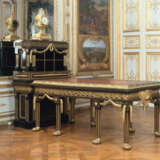A LATE LOUIS XV ORMOLU-MOUNTED AND BRASS-INLAID EBONY MEUBLE D`APPUI - photo 11