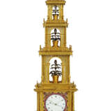A GEORGE III ORMOLU, ENAMEL AND PASTE-SET MUSICAL AND AUTOMATON TOWER CLOCK, PROBABLY MADE FOR THE CHINESE MARKET - photo 1