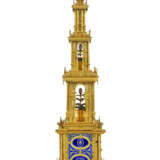 A GEORGE III ORMOLU, ENAMEL AND PASTE-SET MUSICAL AND AUTOMATON TOWER CLOCK, PROBABLY MADE FOR THE CHINESE MARKET - Foto 6
