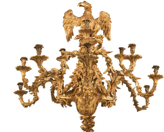 A GEORGE II GILTWOOD AND GILT-BRONZE CHANDELIER - photo 22