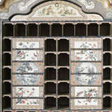 A GERMAN WHITE-JAPANNED, POLYCHROME AND GILT-DECORATED SECRETAIRE CABINET - photo 4