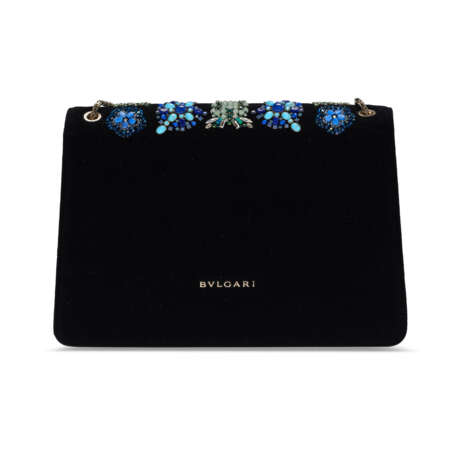 A LIMITED EDITION BLACK VELVET EMBELLISHED SERPENTI WITH PERMABRASS HARDWARE - фото 3
