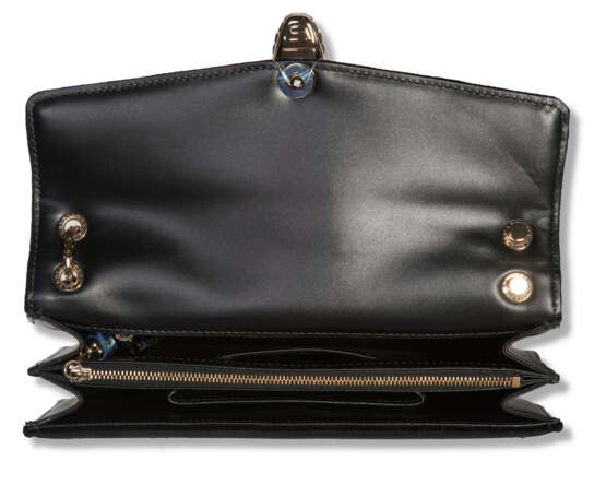 A LIMITED EDITION BLACK VELVET EMBELLISHED SERPENTI WITH PERMABRASS HARDWARE - фото 5