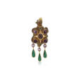 TONY DUQUETTE ROCK CRYSTAL, AMETHYST AND MALACHITE PENDANT-BROOCH - Auktionsarchiv