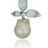 SET OF AQUAMARINE, CULTURED PEARL AND DIAMOND JEWELRY - photo 7