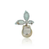 SET OF AQUAMARINE, CULTURED PEARL AND DIAMOND JEWELRY - photo 8