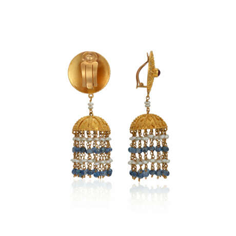 ILIAS LALAOUNIS MULTI-GEM AND GOLD EARRINGS - photo 3