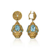 BLUE TOPAZ AND GOLD EARRINGS - фото 3