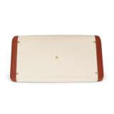 AN ÉTRUSQUE BUFFALO LEATHER & TOILE TRAVEL KELLY 50 WITH GOLD HARDWARE - photo 4