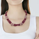 RUBY AND DIAMOND NECKLACE - photo 2