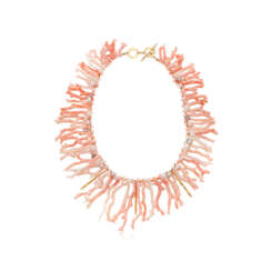 CORAL AND CULTURED PEARL NECKLACE
