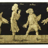 A SET OF THREE GEORGE III VERRE EGLOMISE PICTURES - Foto 5