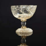 AN ENAMELLED GOLD MOUNTED ROCK CRYSTAL TAZZA - photo 3