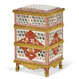 A FRENCH ORMOLU-MOUNTED ARITA PORCELAIN RETICULATED BOX AND COVER - photo 1