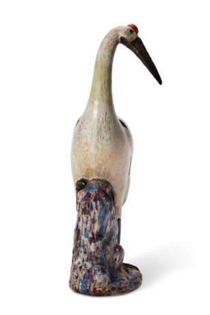 A LARGE CHINESE EXPORT PORCELAIN MODEL OF A CRANE - photo 4