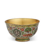 Jaipur. AN ENAMELLED GOLD WINE CUP