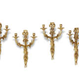 A SET OF FOUR FRENCH ORMOLU TWIN-BRANCH WALL-LIGHTS - photo 1