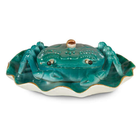 A CHINESE EXPORT PORCELAIN TURQUOISE-GLAZED CRAB TUREEN AND COVER - Foto 4