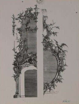 A GEORGE II STYLE GILTWOOD FIRE SURROUND AND OVERMANTEL MIRROR - photo 5