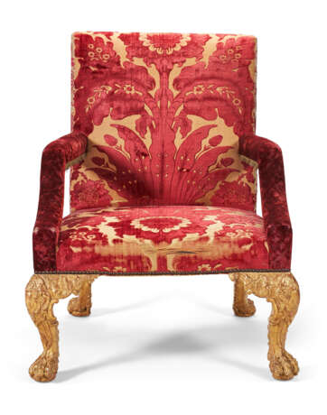 A PAIR OF GEORGE II GILTWOOD ARMCHAIRS - фото 2