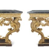 A PAIR OF GEORGE II GILTWOOD PIER TABLES - photo 1