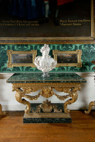 A PAIR OF GEORGE II GILTWOOD PIER TABLES - фото 9