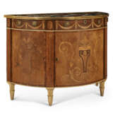AN ENGLISH MAPLE, AMARANTH, SYCAMORE AND TULIPWOOD MARQUETRY COMMODE - photo 2